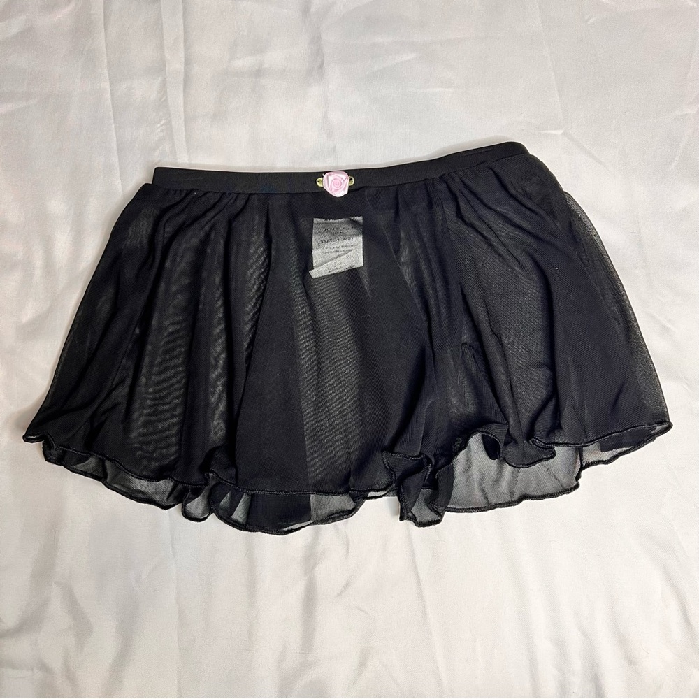 XS Black Sheer Ballet Skirt